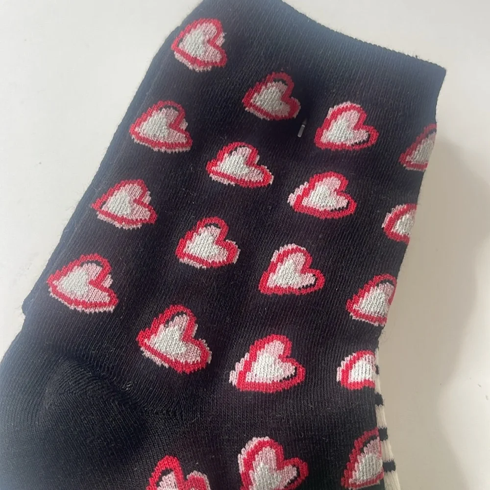 Kate Spade Shortie Crew Socks 6 Pairs Hearts / Love One Size